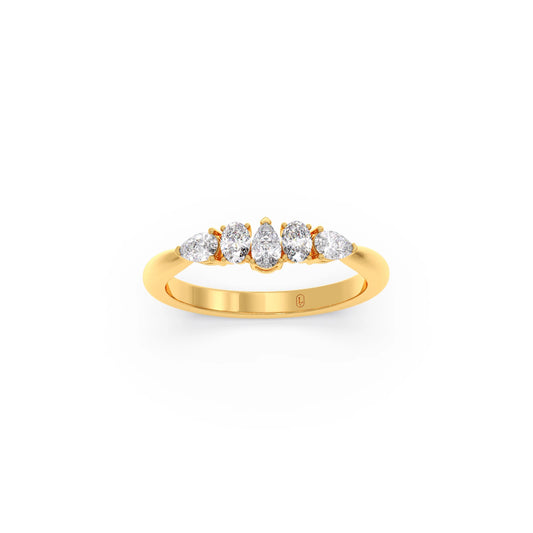 Dewdrop Band Diamond Ring