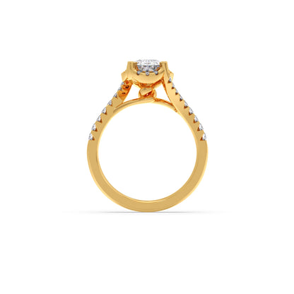 Oval Center Halo Diamond Engagement Ring