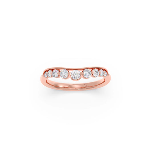 Delicate Diamond Round Band Ring