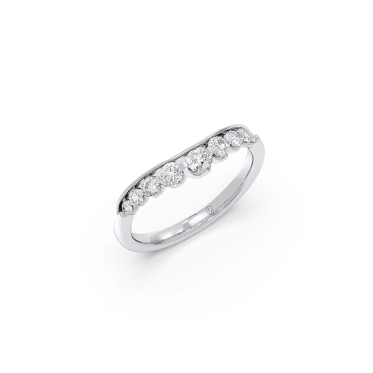 Delicate Diamond Round Band Ring