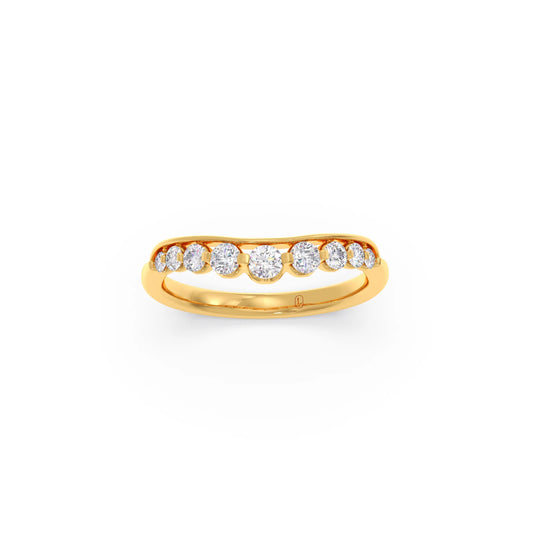 Delicate Diamond Round Band Ring