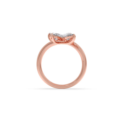 Floral Pear Diamond Ring