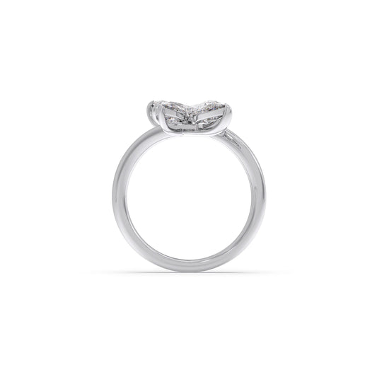Floral Pear Diamond Ring