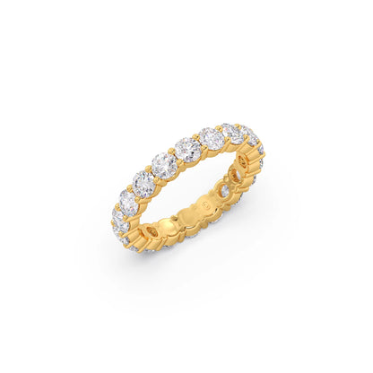 3.06CT Round Cut Diamond Eternity Band