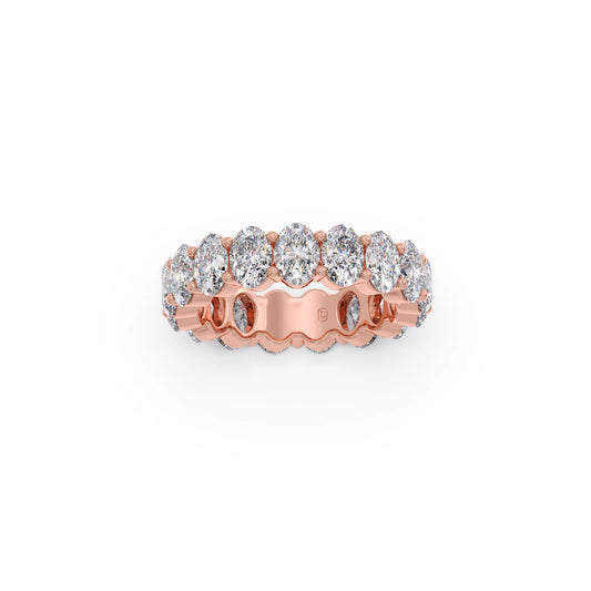 3.80 Ct Oval Cut Diamond Eternity Band