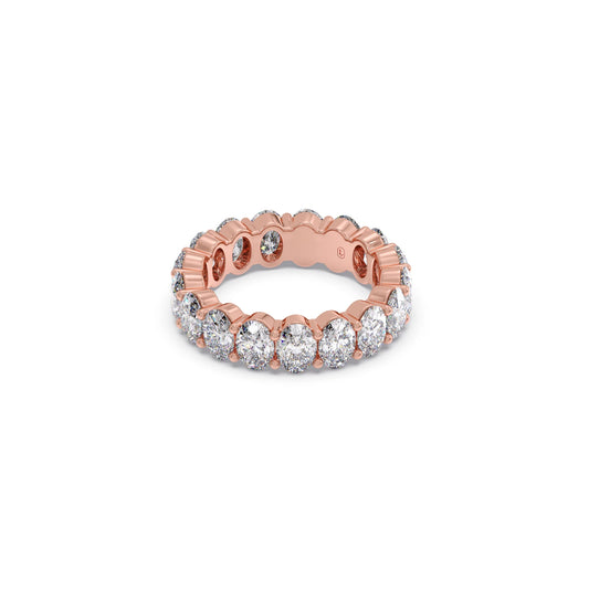 3.80 Ct Oval Cut Diamond Eternity Band