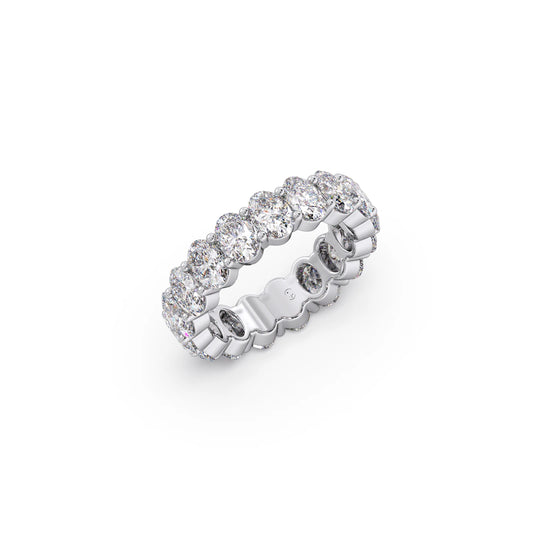 3.80 Ct Oval Cut Diamond Eternity Band