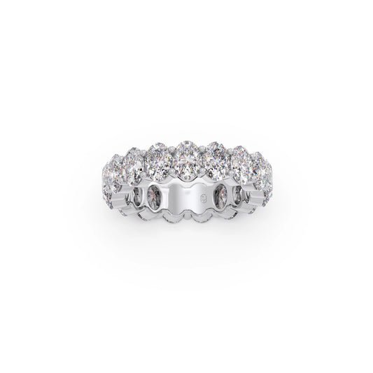 3.80 Ct Oval Cut Diamond Eternity Band