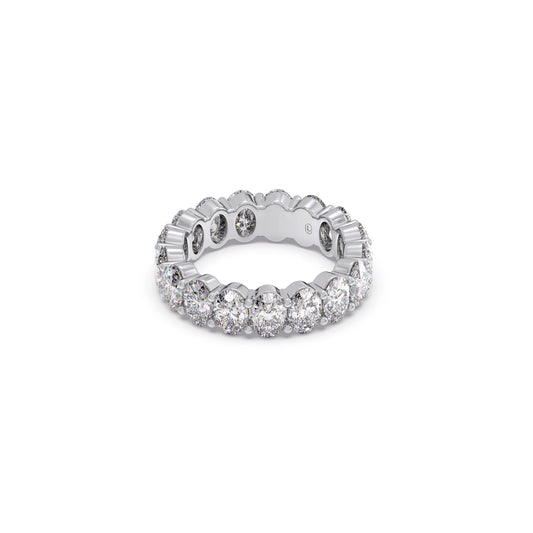 3.80 Ct Oval Cut Diamond Eternity Band