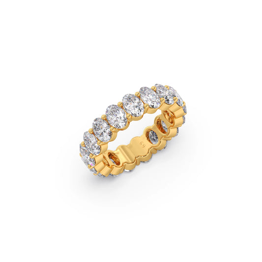3.80 Ct Oval Cut Diamond Eternity Band