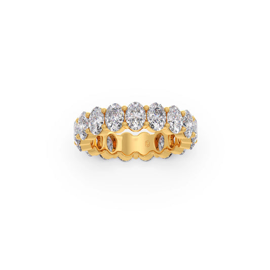 3.80 Ct Oval Cut Diamond Eternity Band