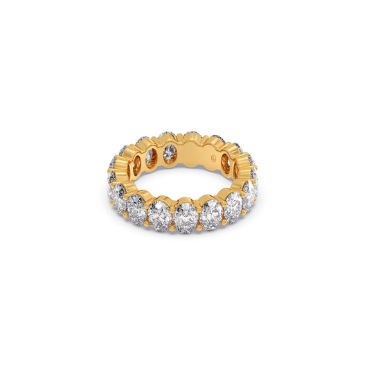 3.80 Ct Oval Cut Diamond Eternity Band
