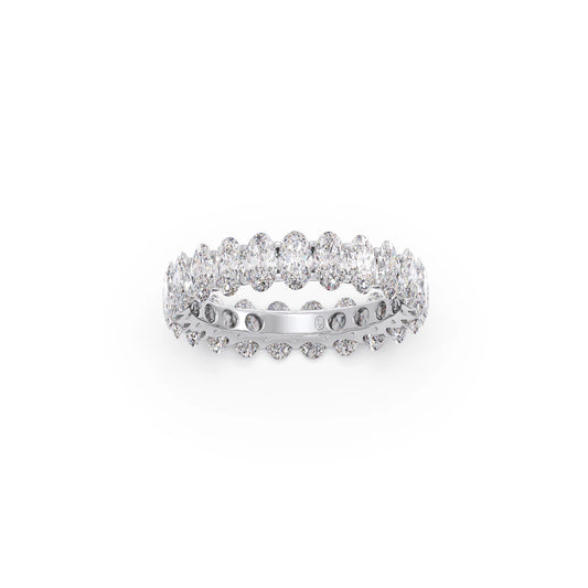 Oval Cut 3.0CT Diamond Eternity Band