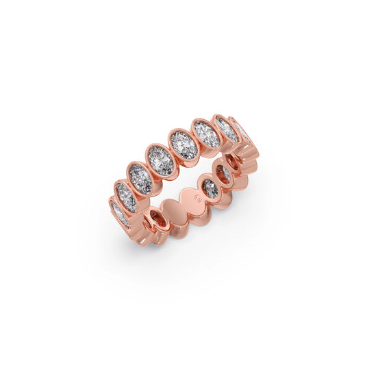 Oval Cut 3.08CT Diamond Eternity Band