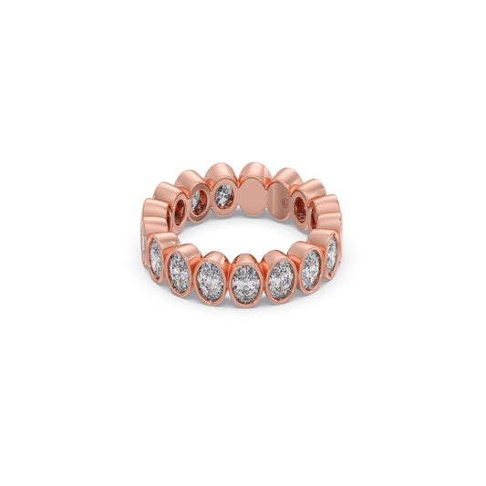 Oval Cut 3.08CT Diamond Eternity Band