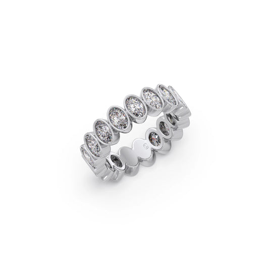 Oval Cut 3.08CT Diamond Eternity Band
