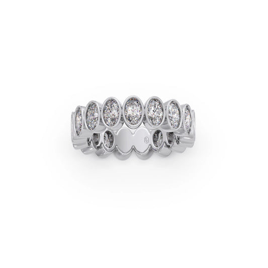 Oval Cut 3.08CT Diamond Eternity Band