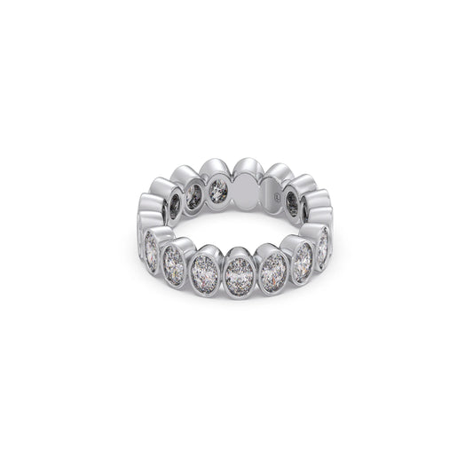 Oval Cut 3.08CT Diamond Eternity Band