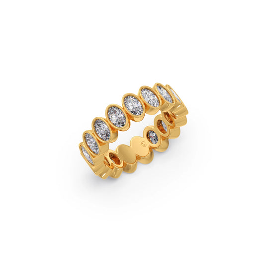 Oval Cut 3.08CT Diamond Eternity Band