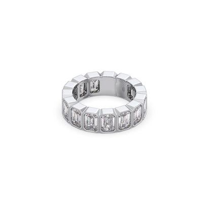 2.4ct Emerald Cut Diamond Eternity Band