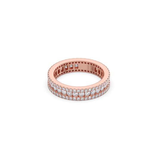 Round Microplate Prong Diamond Eternity Band 1.35CT