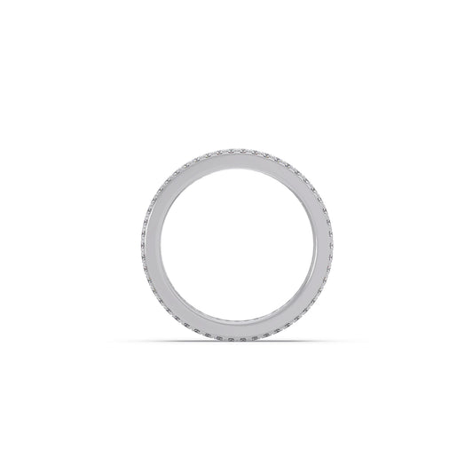 Round Microplate Prong Diamond Eternity Band 1.35CT