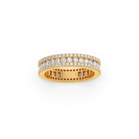 Round Microplate Prong Diamond Eternity Band 1.35CT