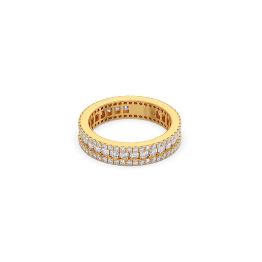 Round Microplate Prong Diamond Eternity Band 1.35CT