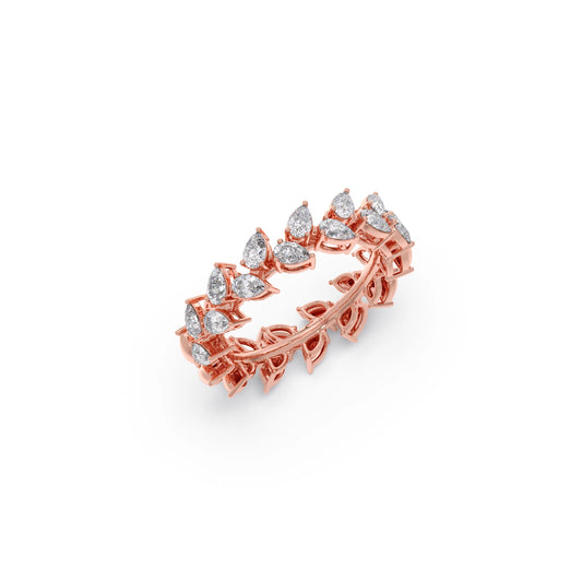 Pear Cut 0.85CT Diamond Eternity Band
