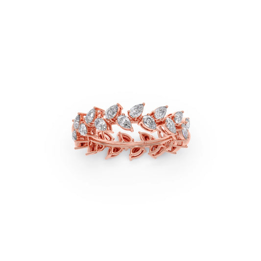 Pear Cut 0.85CT Diamond Eternity Band