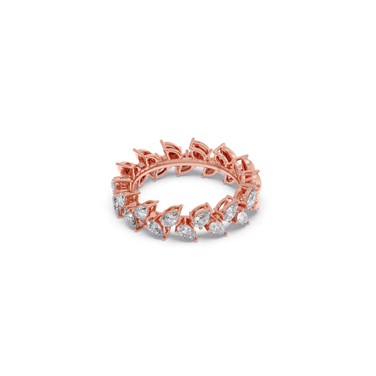 Pear Cut 0.85CT Diamond Eternity Band