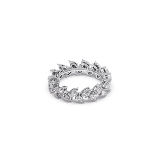 Pear Cut 0.85CT Diamond Eternity Band