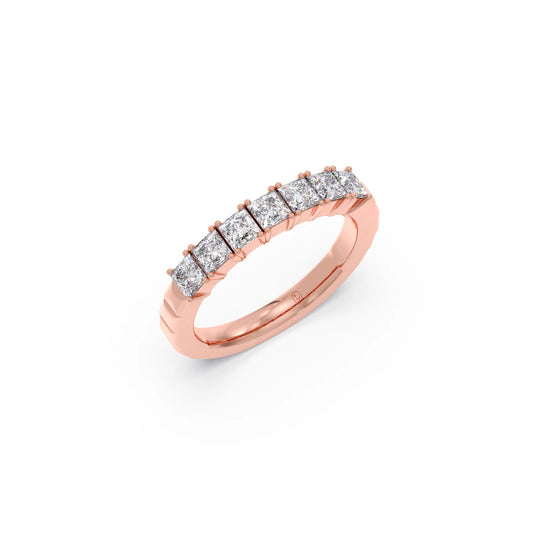 1.05ct Princess Cut Half Eternity Band