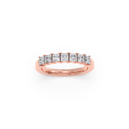 1.05ct Princess Cut Half Eternity Band