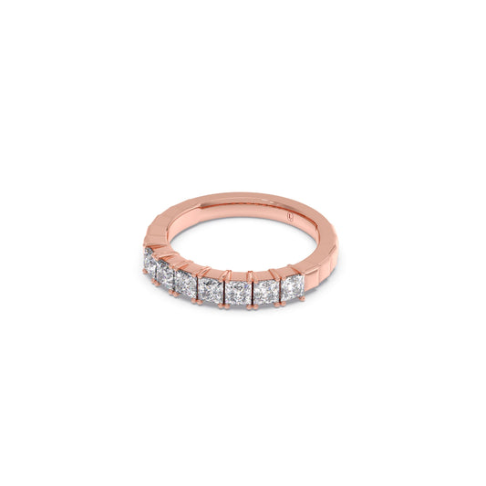 1.05ct Princess Cut Half Eternity Band