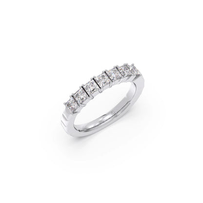 1.05ct Princess Cut Half Eternity Band