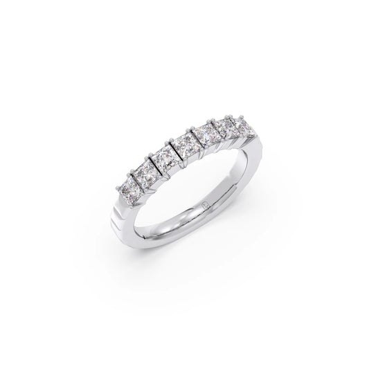 1.05ct Princess Cut Half Eternity Band