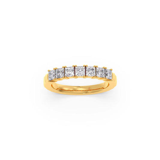 1.05ct Princess Cut Half Eternity Band