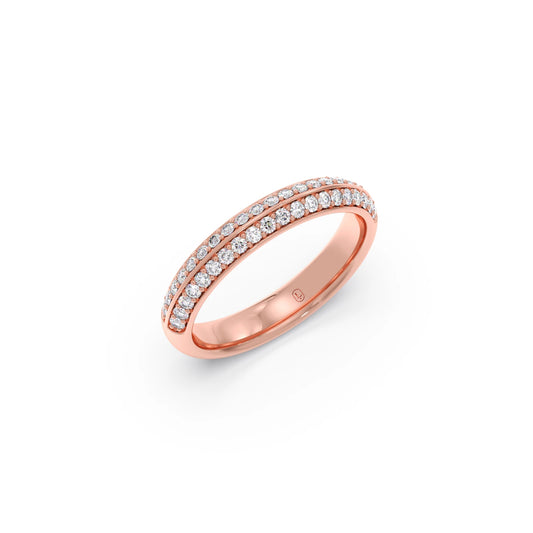 0.40ct Half Eternity Pave Diamond Band