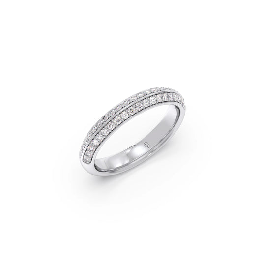 0.40ct Half Eternity Pave Diamond Band