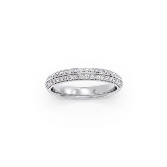 0.50ct Half Eternity Pave Diamond Band