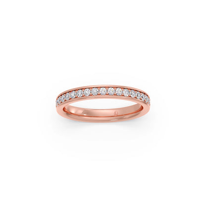 0.306ct Half Eternity Pave Diamond Band