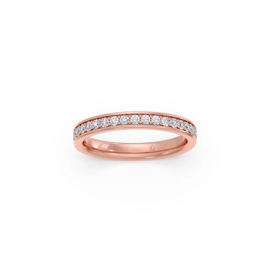 0.306ct Half Eternity Pave Diamond Band