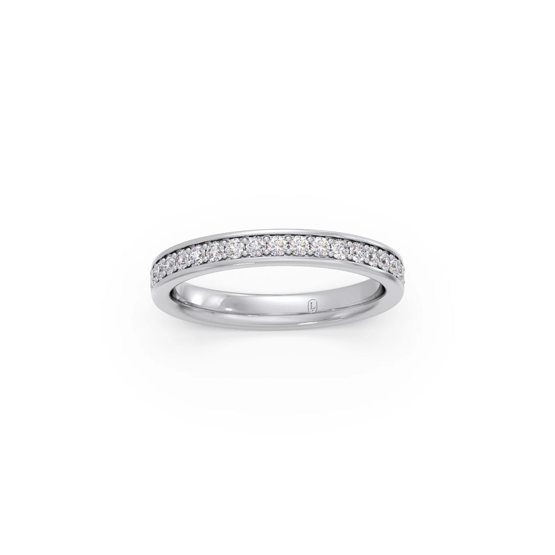 0.306ct Half Eternity Pave Diamond Band