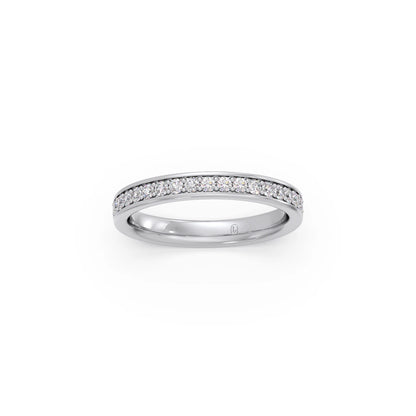 0.306ct Half Eternity Pave Diamond Band