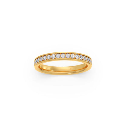 0.306ct Half Eternity Pave Diamond Band