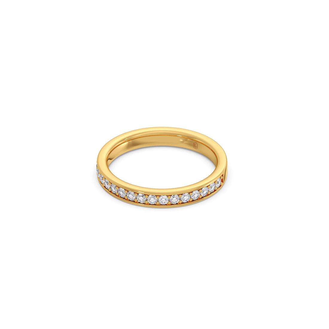 0.306ct Half Eternity Pave Diamond Band