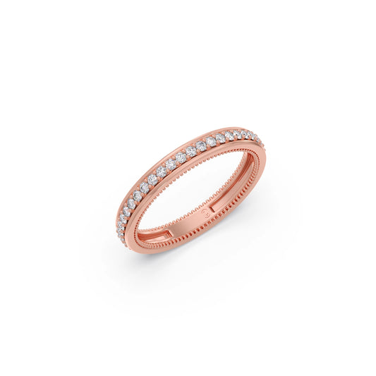 0.44ct Half Eternity Pave Diamond Band