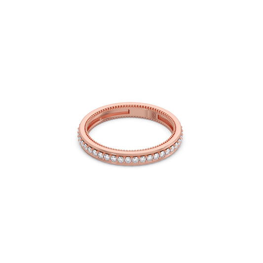 0.44ct Half Eternity Pave Diamond Band