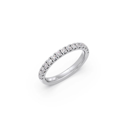 0.52ct Half Eternity Prong Diamond Band